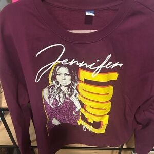 Old Navy Burgundy Graphic Sweatshirt Jennifer Lopez